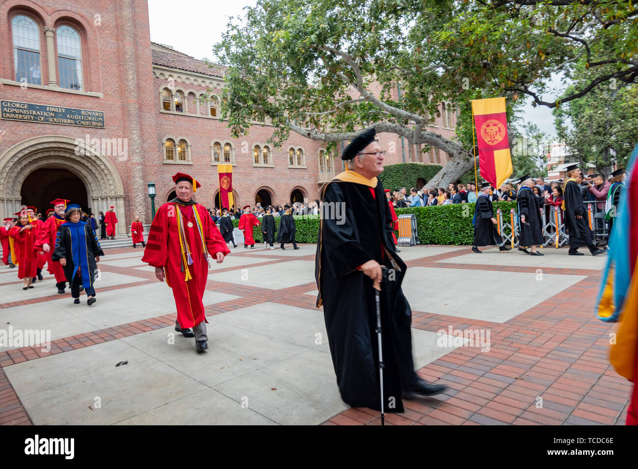 Los Angeles, MAY 10: Graduation Ceremony of University of Southern California on MAY 10, 2019 at Los Angeles, California Stock Photo