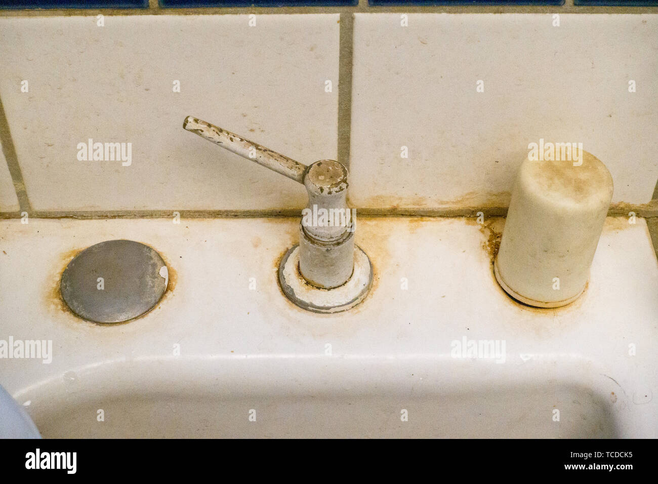 Dirty Grime Rust Kitchen Sink Stock Photo 248616345 Alamy