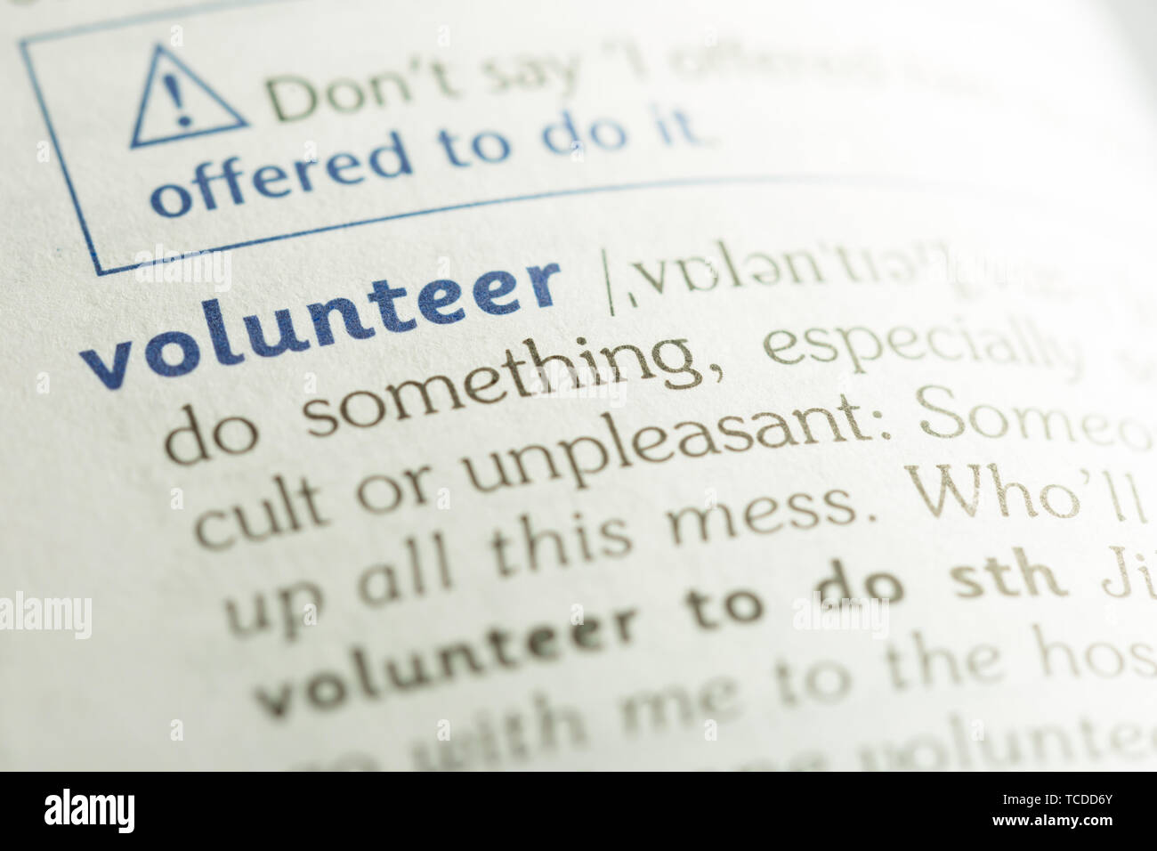 Dictionary definition of word Stock Photo Alamy