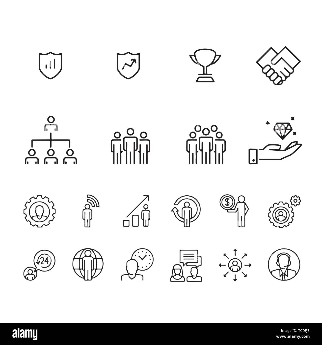 Business icons set. Icons for business, management, finance, strategy ...