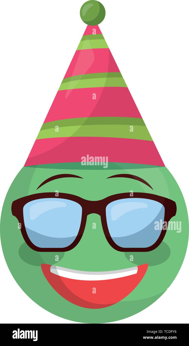 smiley emoji party hat Stock Vector Image & Art Alamy
