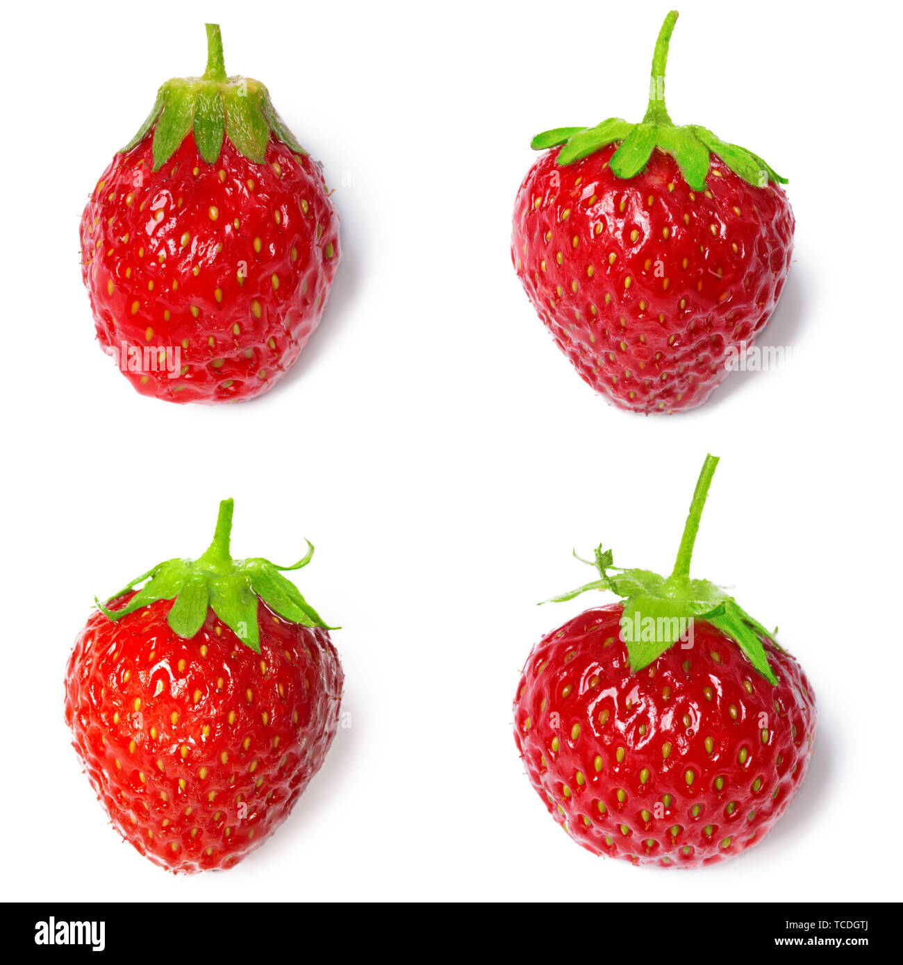 Strawberry isolated on white background. close up Stock Photo - Alamy