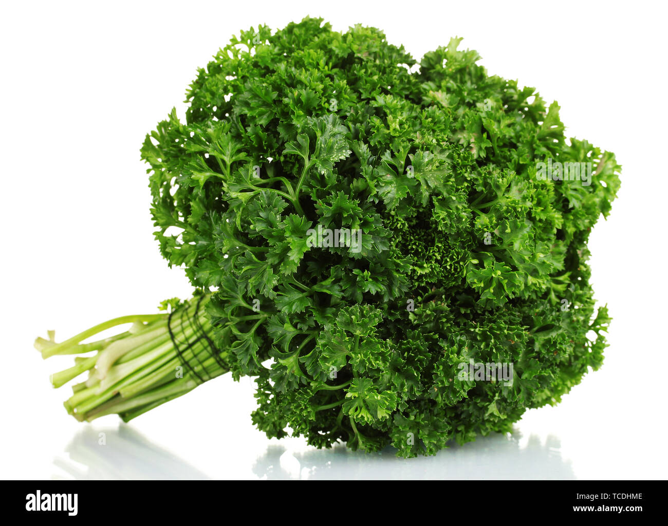 fresh bunch of parsley isolated on white Stock Photo Alamy