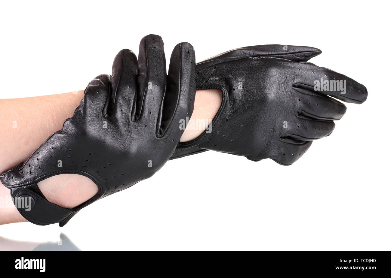 long black leather gloves women's