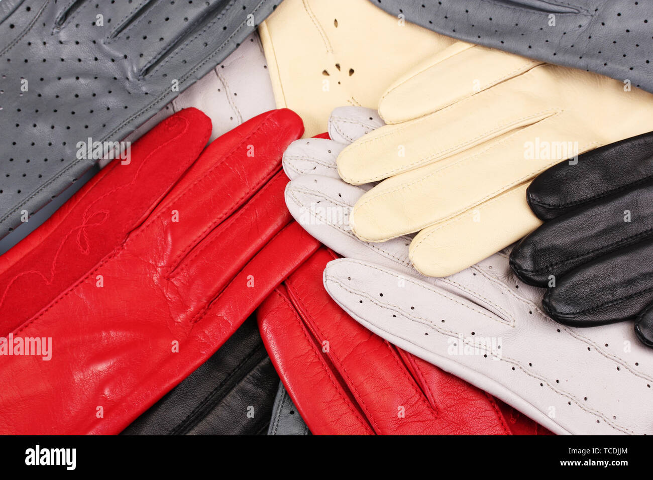Women leather gloves hi-res stock photography and images - Alamy