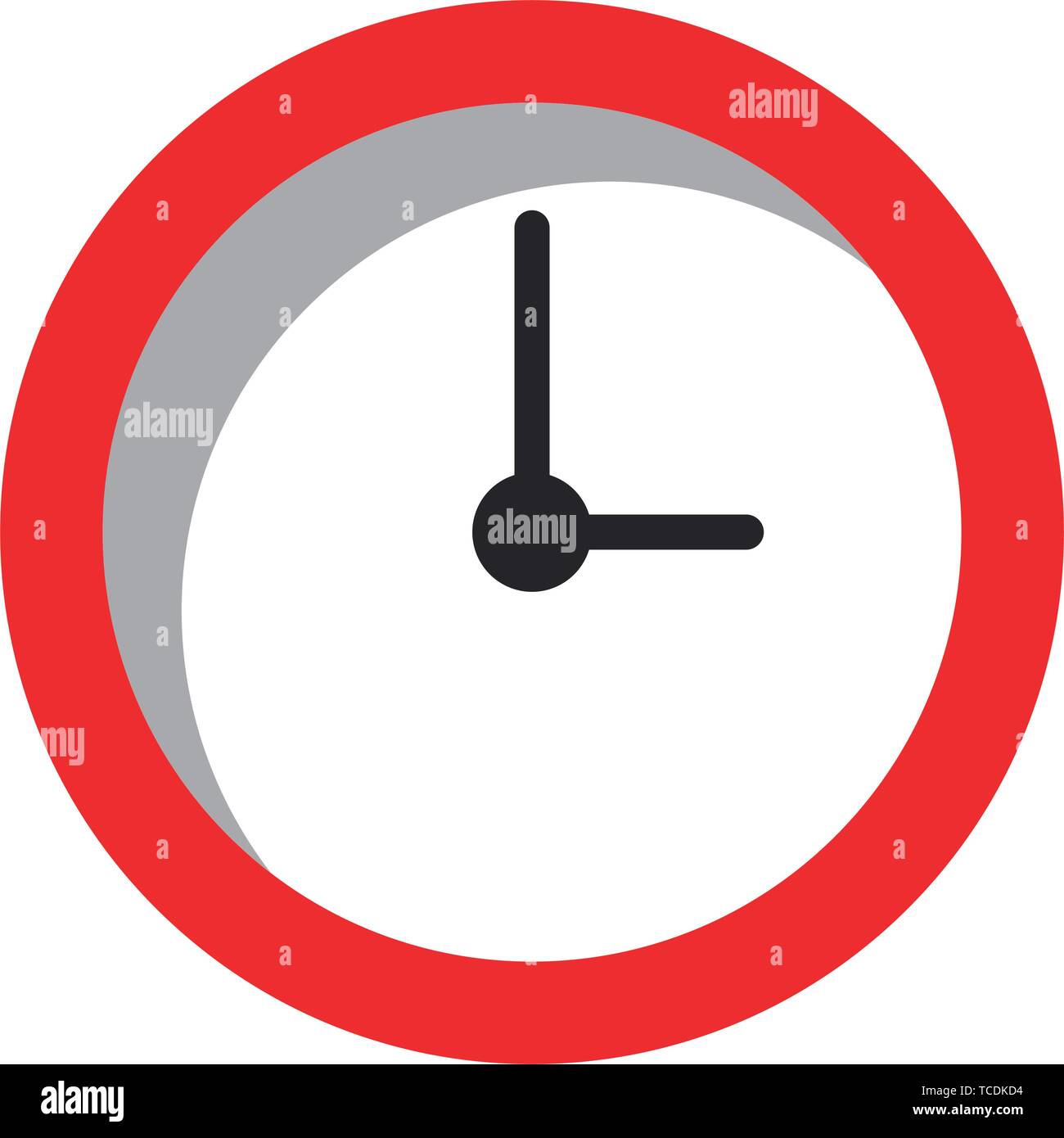 Wall clock round frame isolated symbol Stock Vector Image & Art Alamy