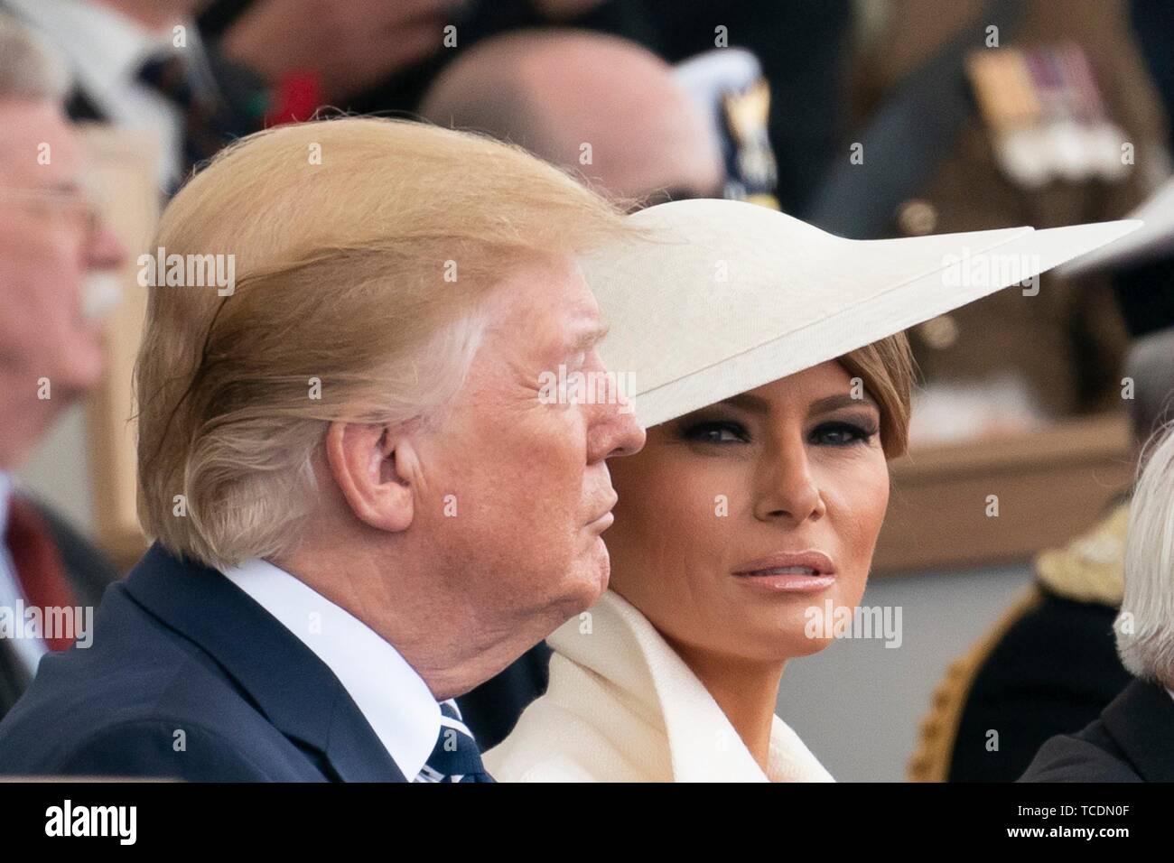 U.S President Donald Trump and First Lady Melania Trump during an event ...