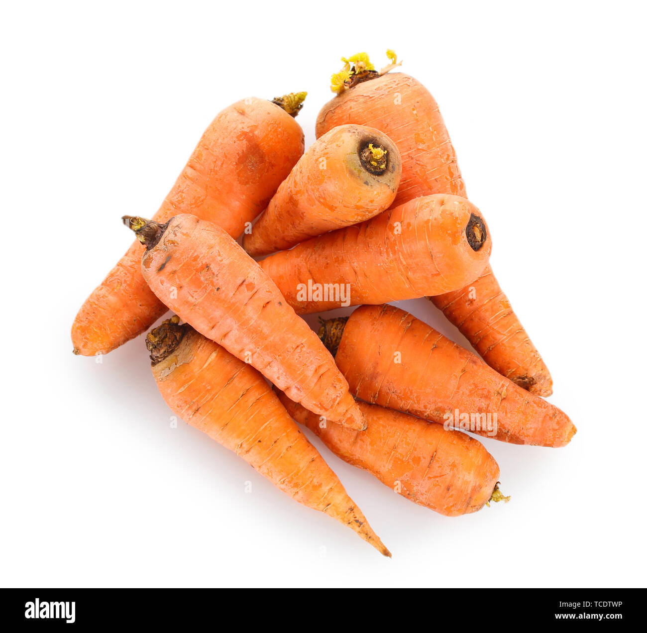 raw carrots isolated on white Stock Photo Alamy