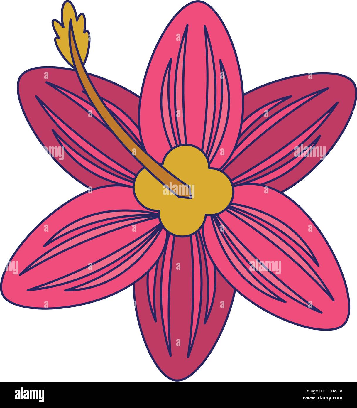 tropical flower icon cartoon isolated Stock Vector Image & Art - Alamy
