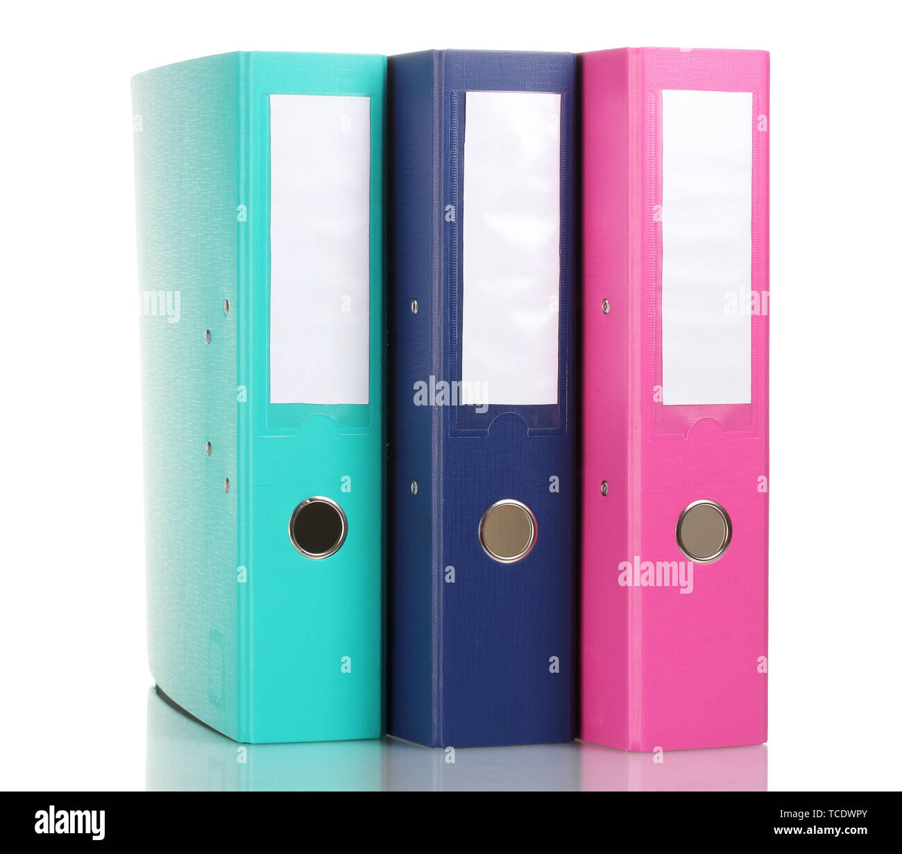 Office folders isolated on white Stock Photo Alamy