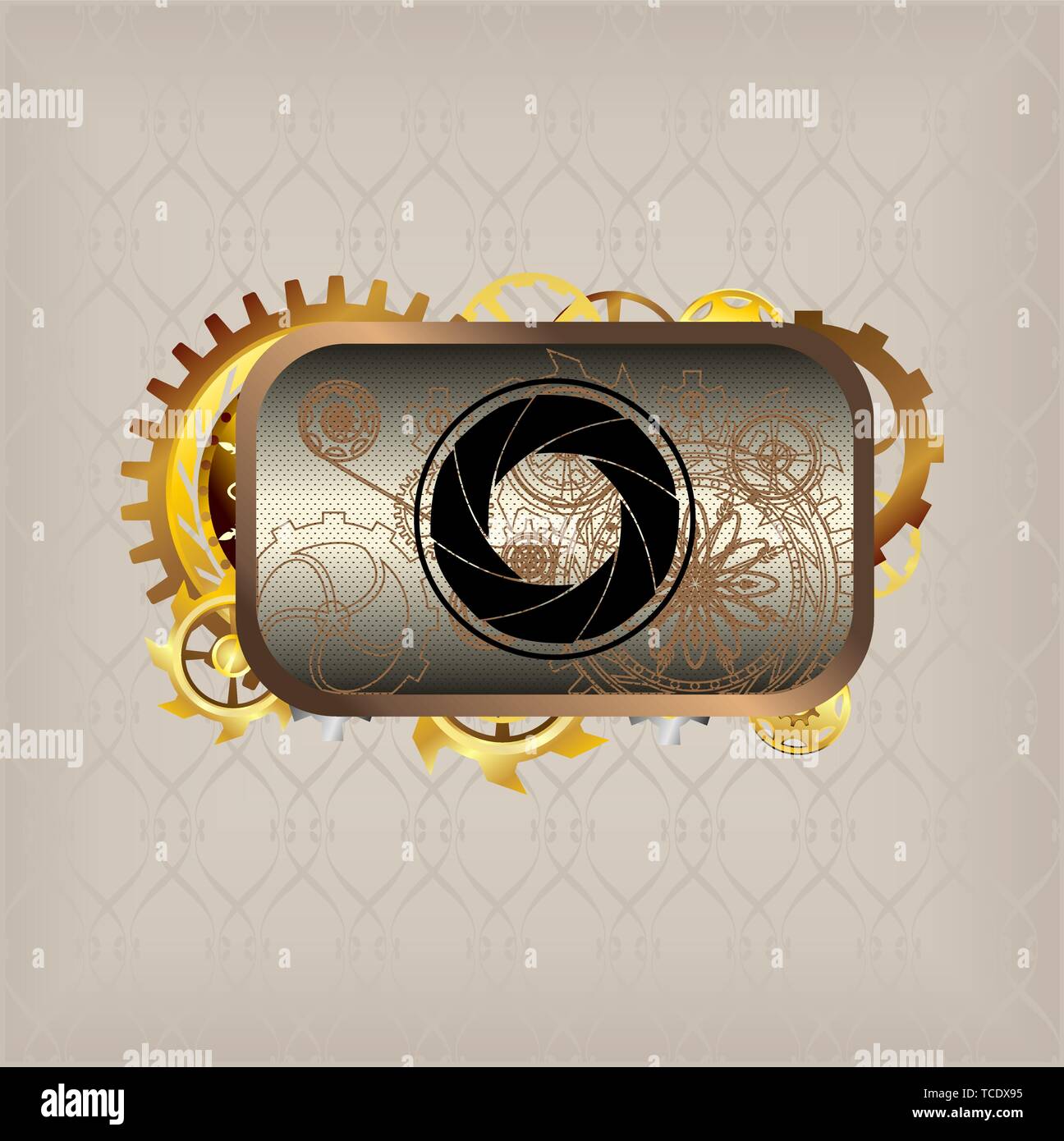 Menu icons steampunk buttons set vec tor Stock Vector Image & Art - Alamy