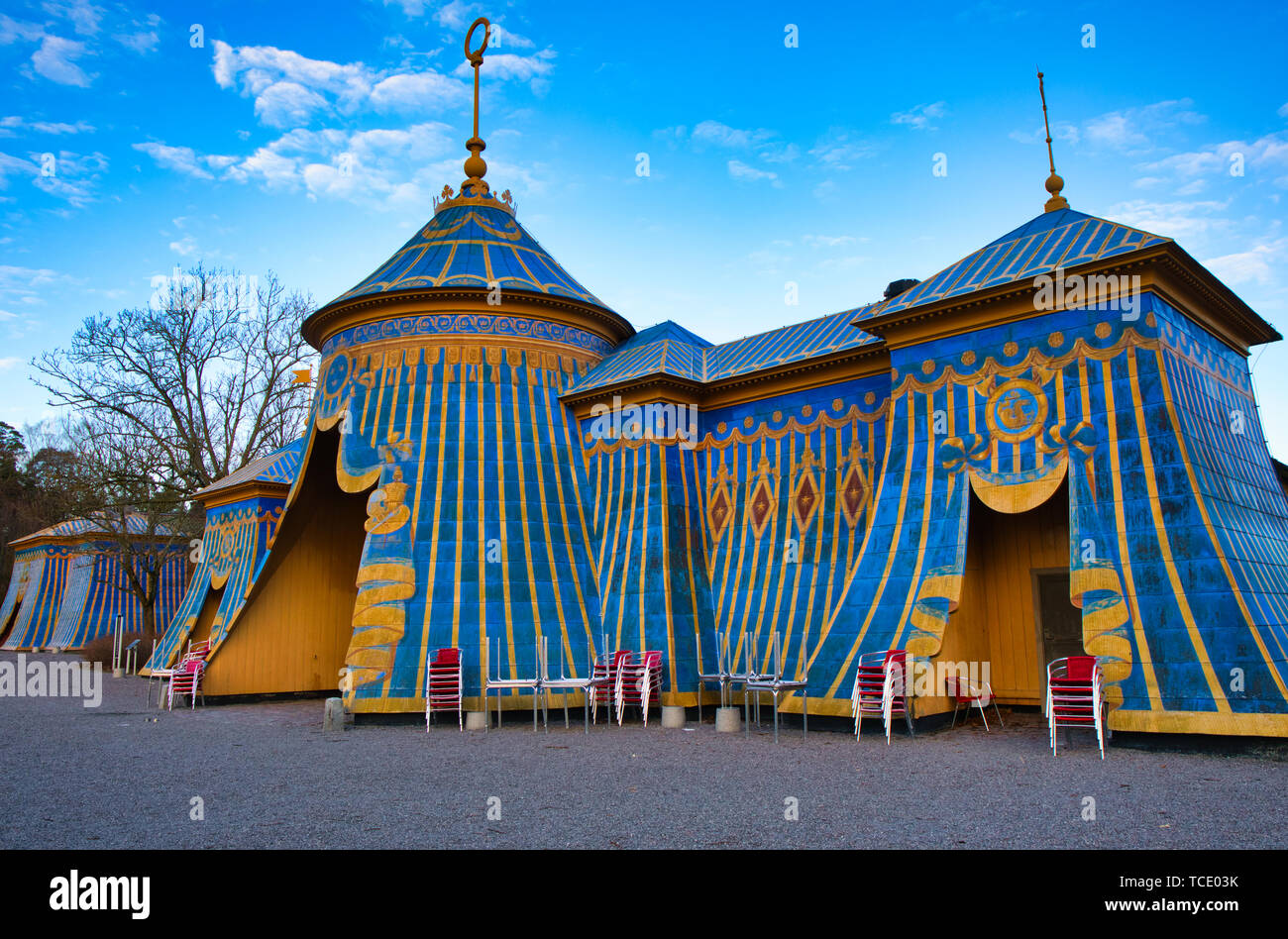 Sultan's Copper Tents, Haga Park (Hagaparken), Solna, Stockholm, Sweden, Scandinavia Stock Photo