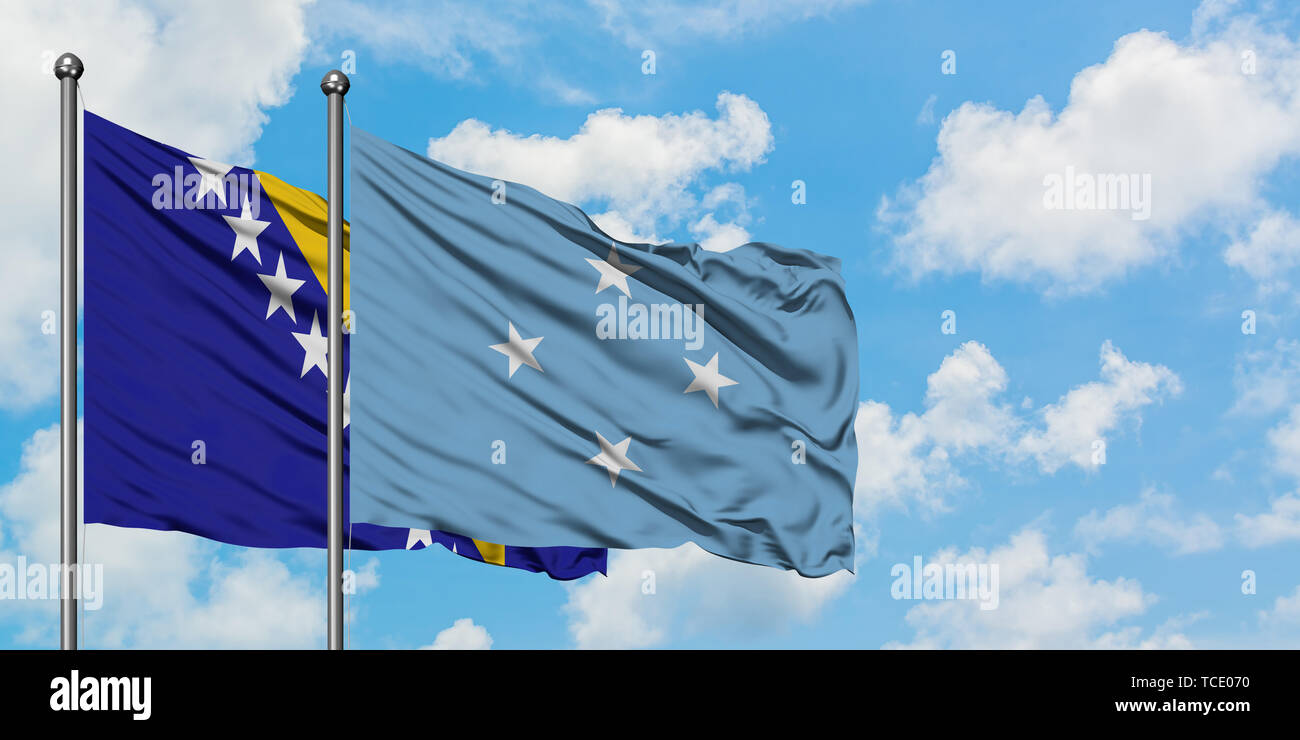 Bosnia micronesia flag hi-res stock photography and images - Alamy