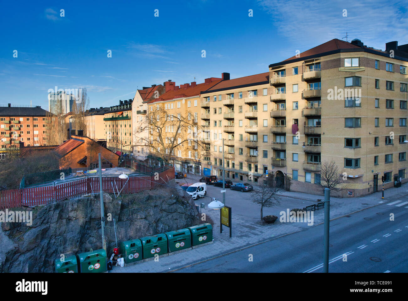 Apartment blocks housing, Sodermalm, Stockholm, Sweden, Scandinavia