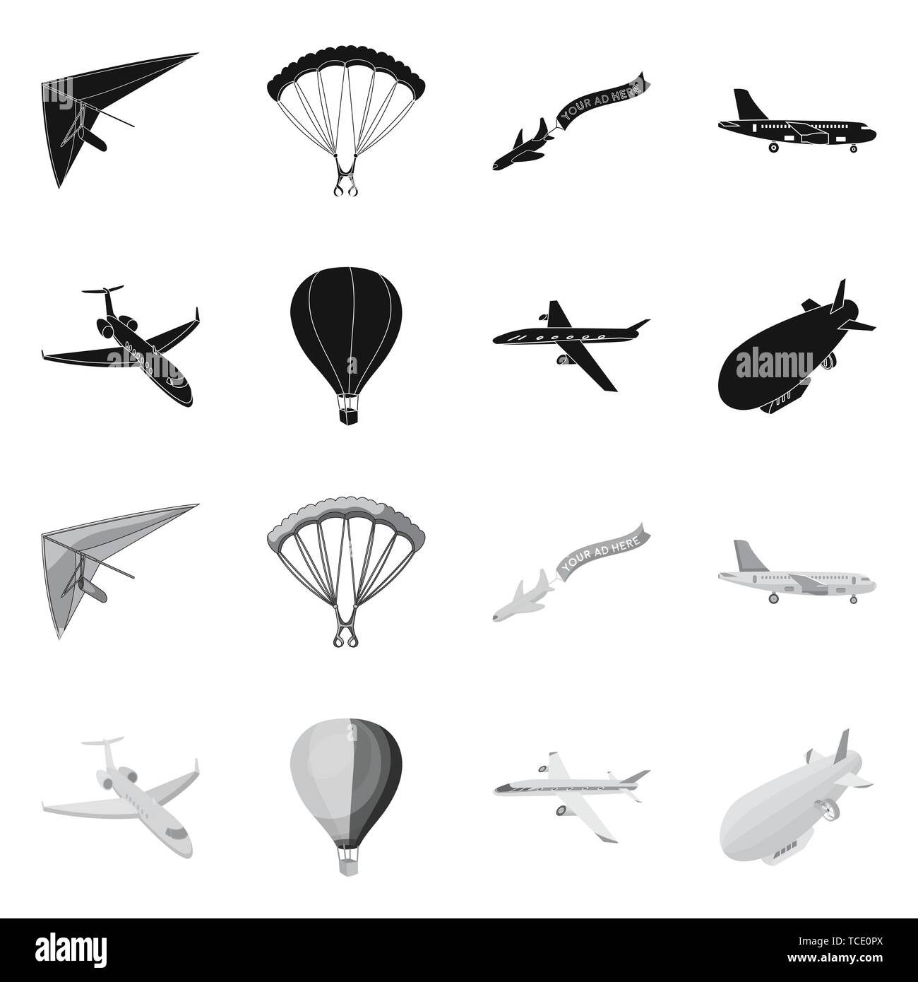 airplane,parachute,Balloon,airship,aircraft,jet,commercial,mockup ...
