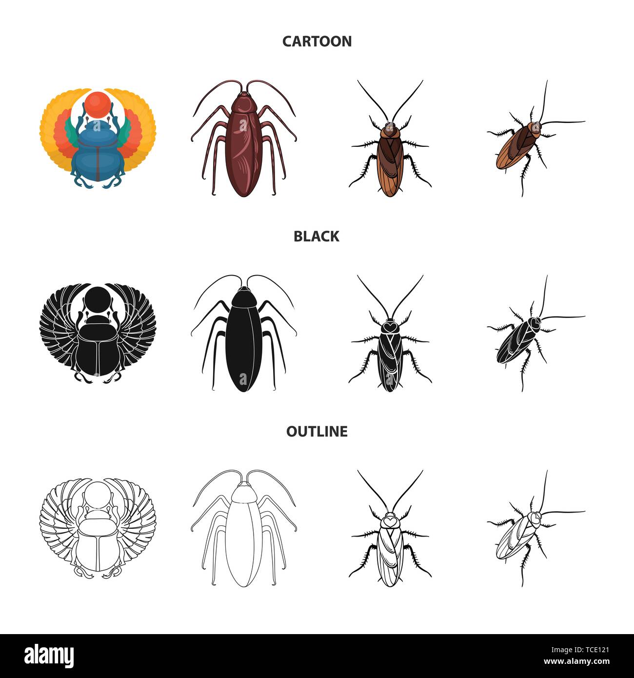 horn,pest,cockroach,insect,beetle,animal,halloween,drawn,tattoo ,nature,botanical,antenna,set,vector,icon,illustration,isolated,collection,design,element,graphic,sign, Vector Vectors Stock Vector Image & Art - Alamy