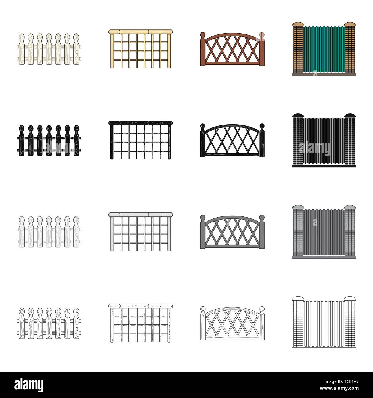 Old rustic metal gate Stock Vector Images - Alamy