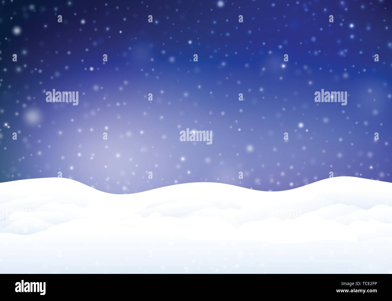 Magical snowy winter background. Stock Vector