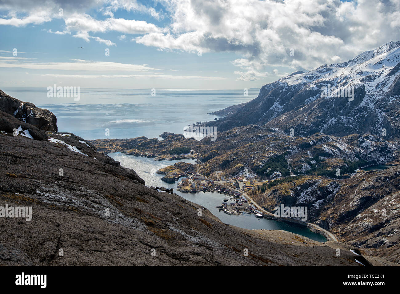 Nusfjord fishing village, Flakstad, Lofoten, Nordland, Norway Stock Photo