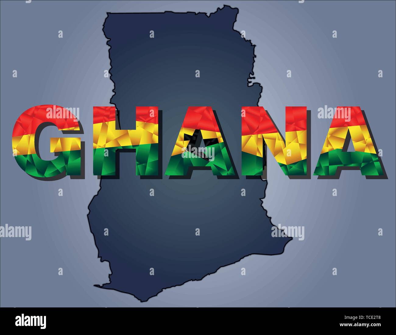 Ghana map of africa Stock Vector Images - Alamy