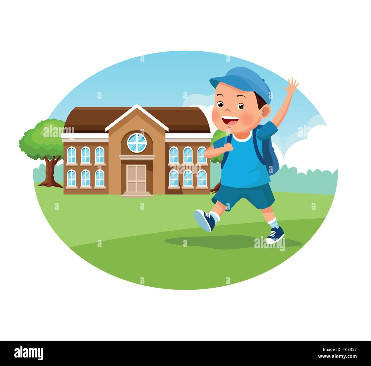 Back to school kids cartoons Stock Vector Image & Art - Alamy