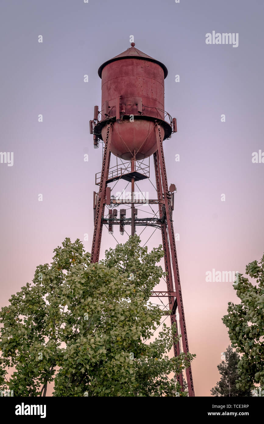 water tower with cell tower Stock Photo - Alamy