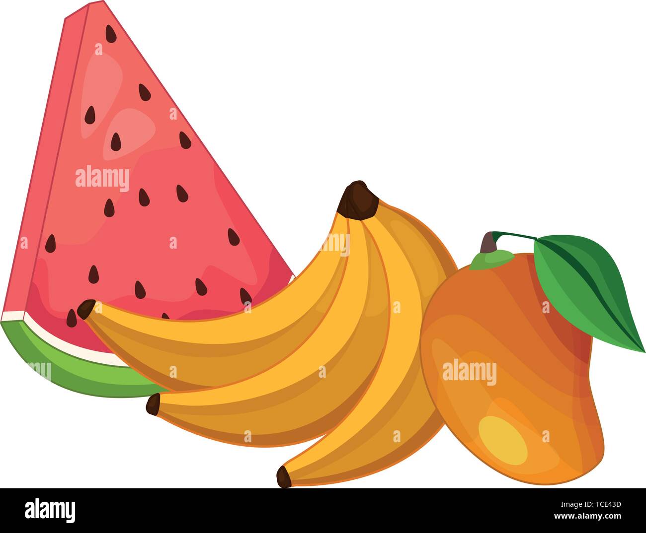Fresh and delicious tropical fruits Stock Vector Image & Art - Alamy
