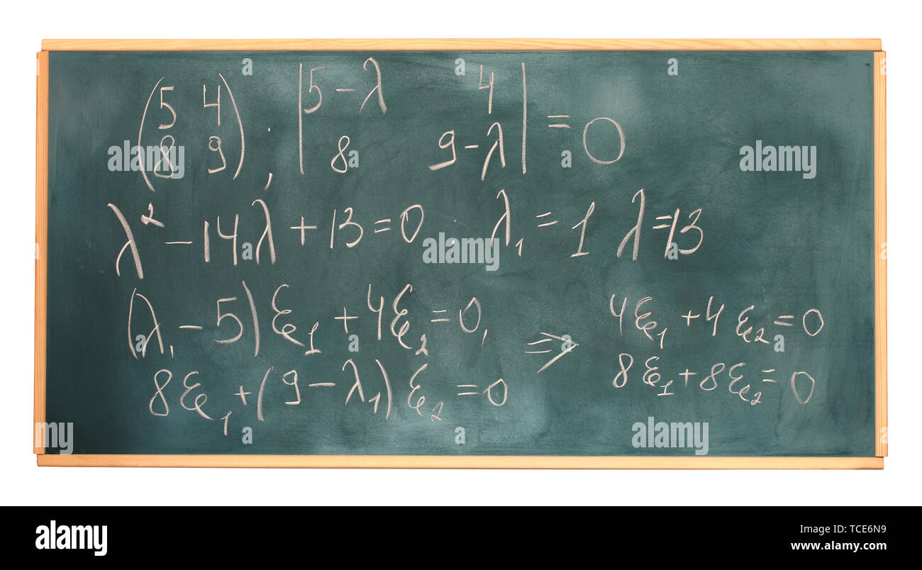 Chalkboard formulas not child Cut Out Stock Images & Pictures - Alamy