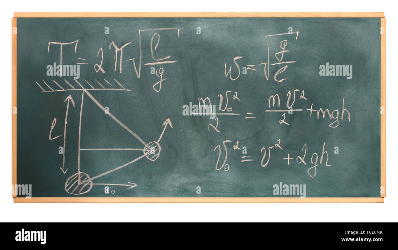 Chalkboard formulas Cut Out Stock Images & Pictures - Alamy