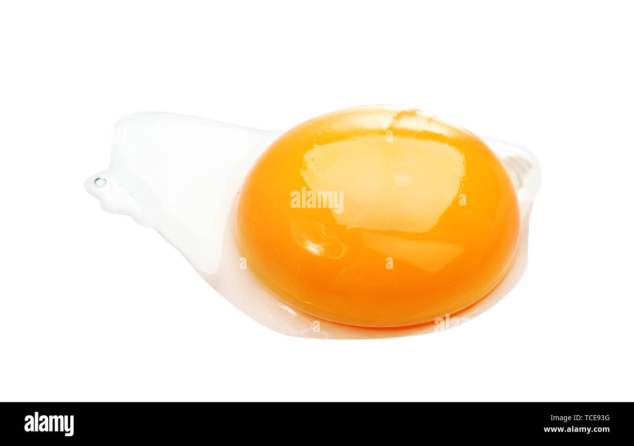 Egg yolk closeup isolated on white Stock Photo - Alamy