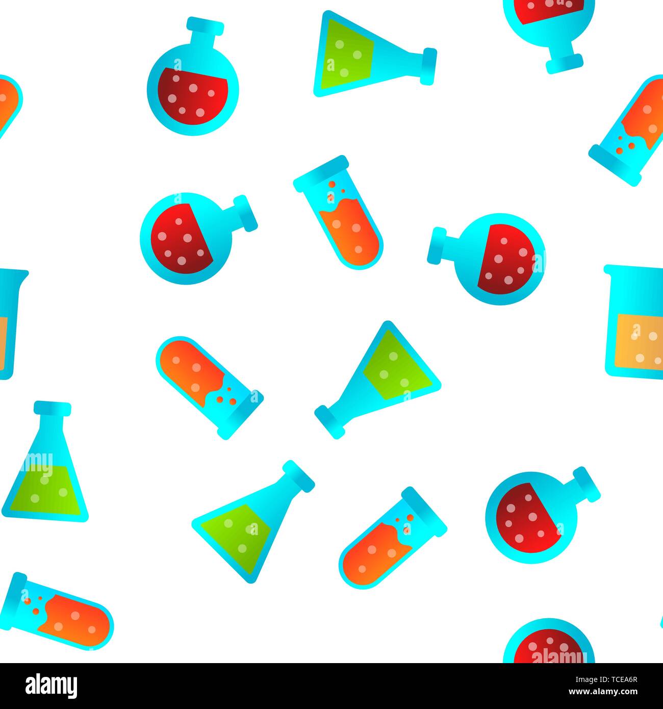 Test Tubes And Flasks Vector Seamless Pattern Stock Vector Image & Art ...