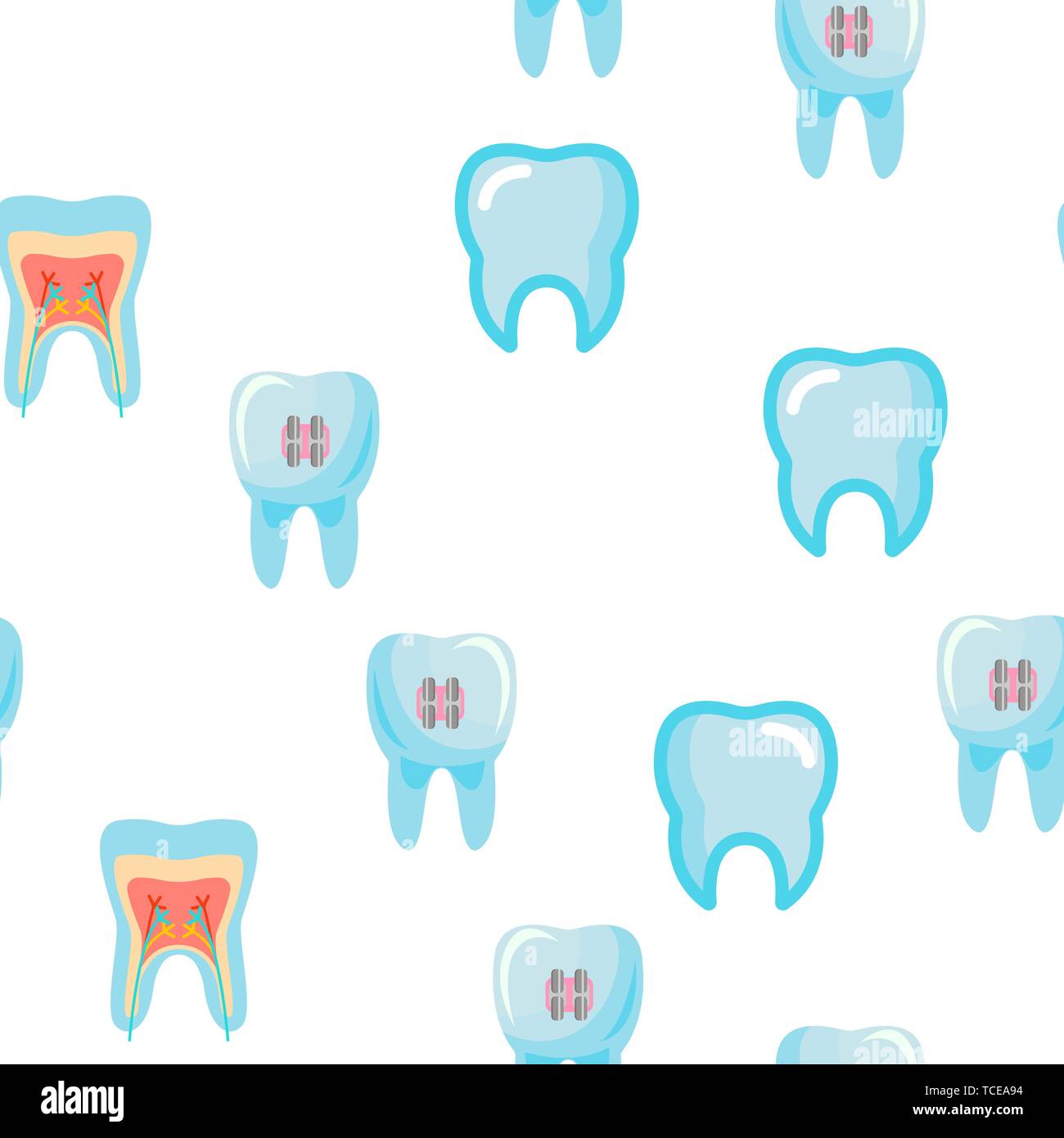 Cracked tooth line icon hi-res stock photography and images - Alamy