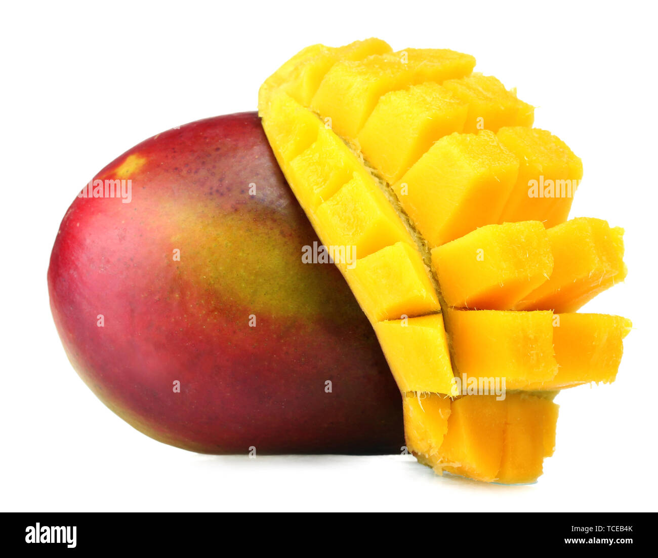 Fresh mango isolated on white Stock Photo - Alamy