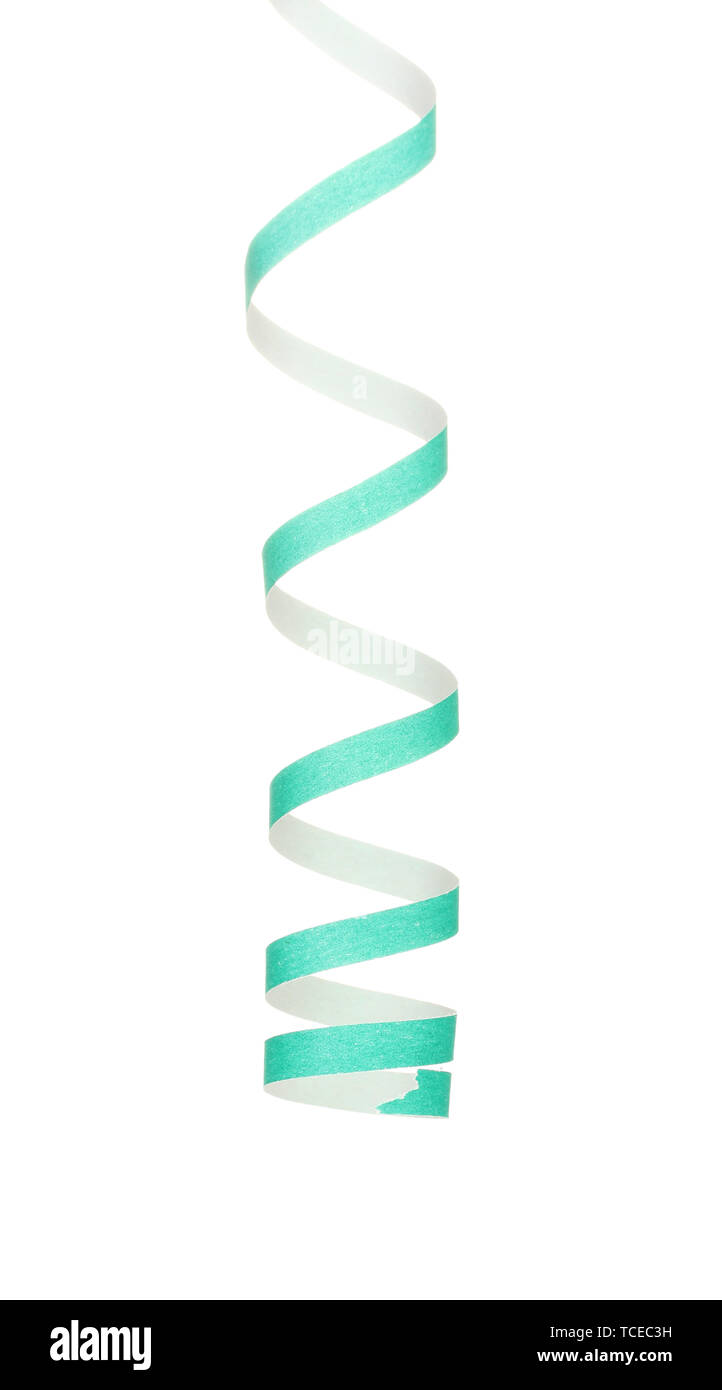 green streamer isolated on white Stock Photo Alamy