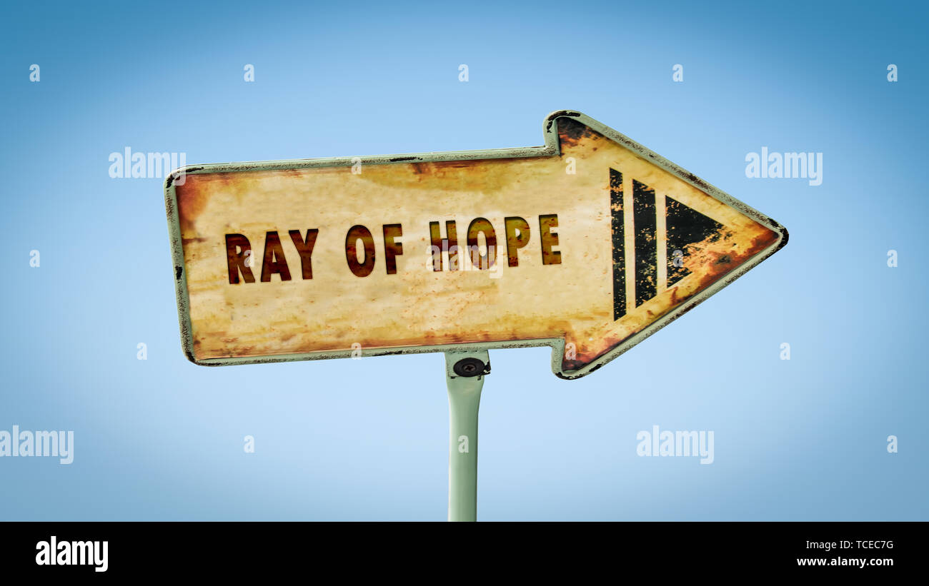 Street Sign the Direction Way to Ray of Hope Stock Photo - Alamy