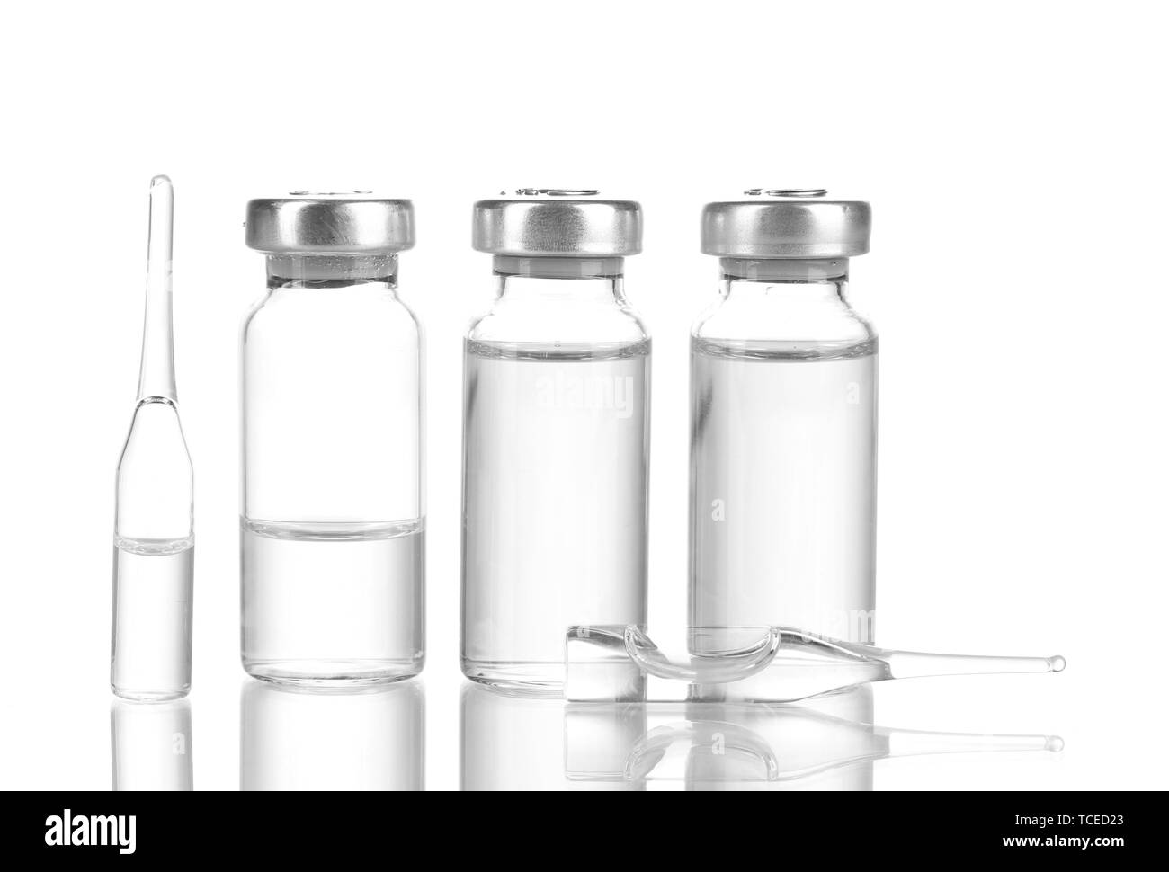 Medical ampoules isolated on white Stock Photo Alamy