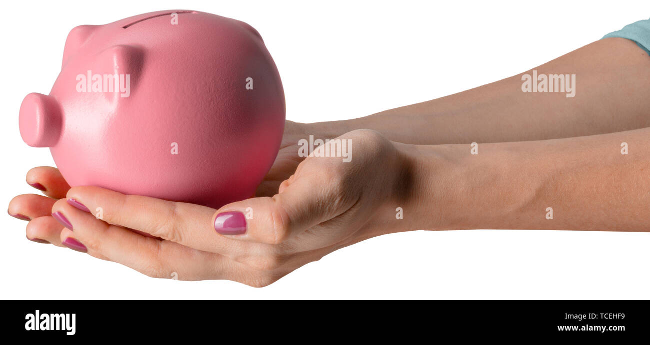 piggy bank isolated on white background Stock Photo - Alamy