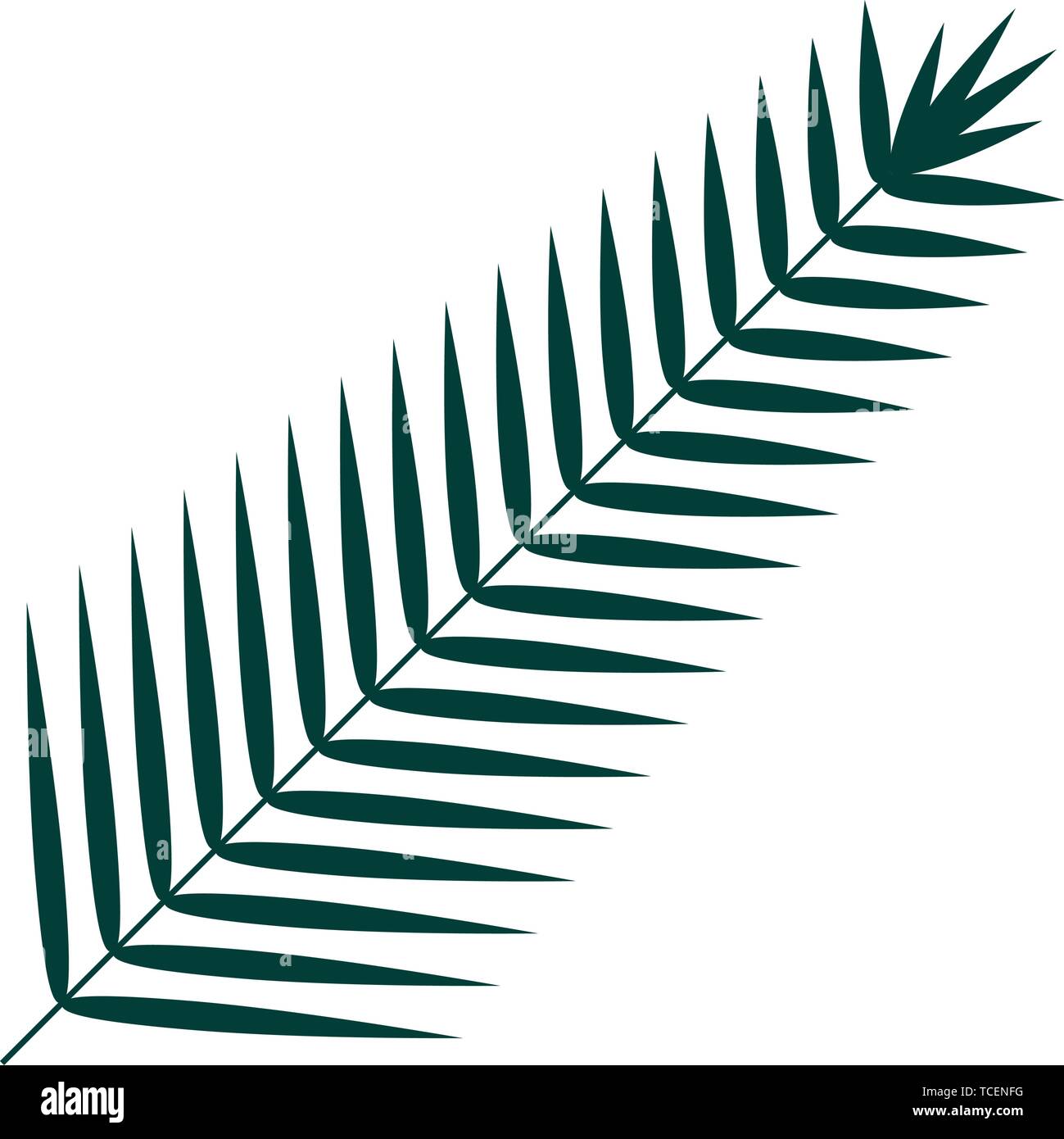 summer poster with tropical and exotic leaf plant Stock Vector Image ...