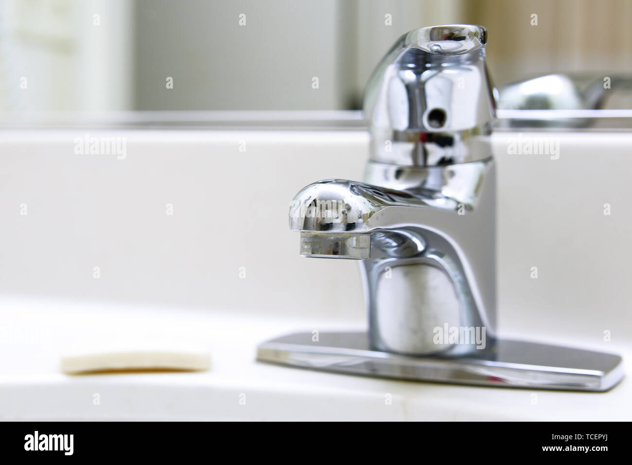 old outdated sink faucet Stock Photo Alamy