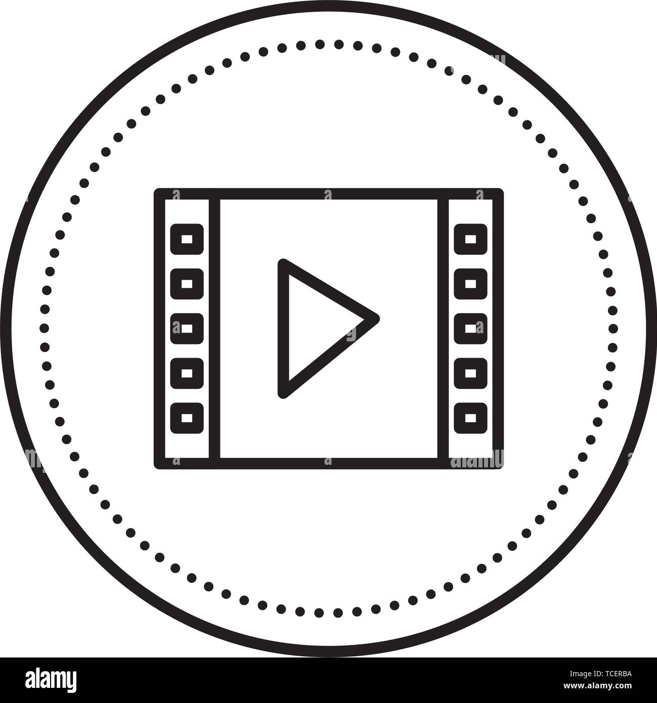 media player template isolated icon Stock Vector Image & Art - Alamy