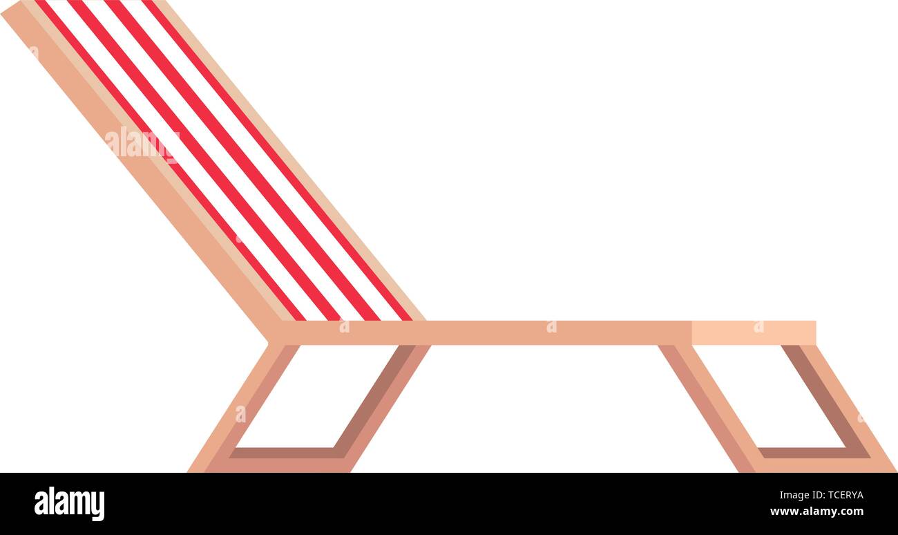 beach chair confort isolated icon Stock Vector