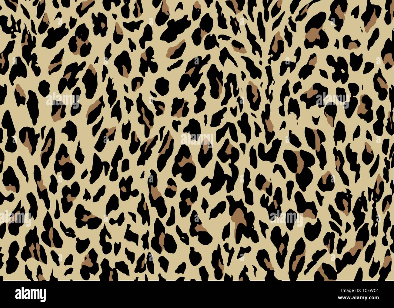 Leopard skin pattern design. Leopard print vector illustration background. Wildlife fur skin design illustration for print, web, home decor, Stock Vector