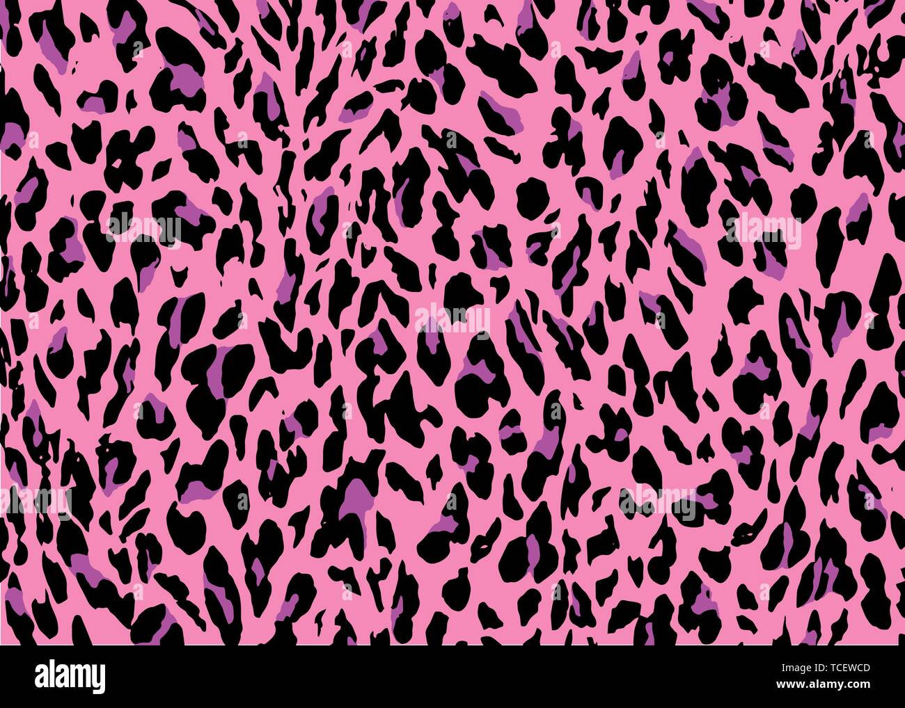 Pink Leopard skin pattern design. Leopard print vector illustration background. Wildlife fur skin design illustration for print, web, home decor, Stock Vector