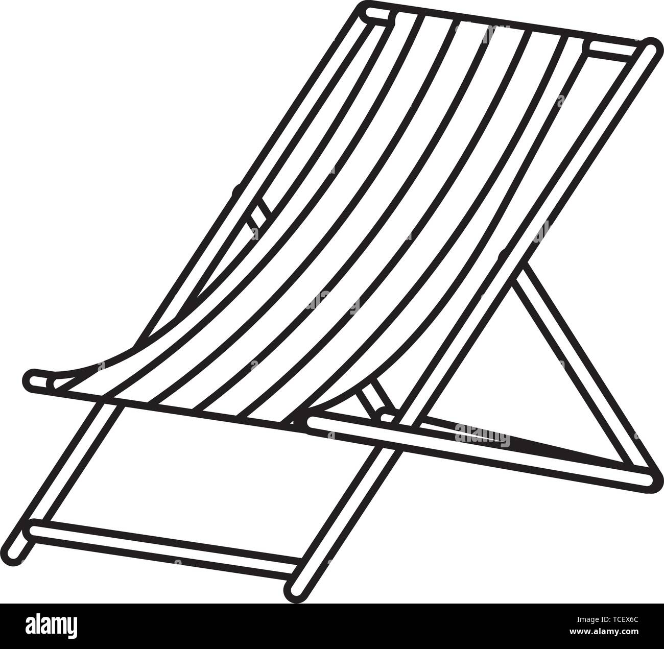 chair beach summer isolated icon Stock Vector Image & Art - Alamy
