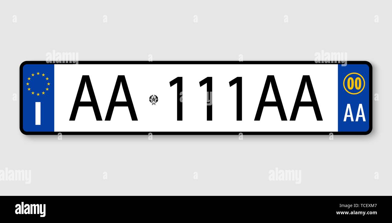 number plate. Vehicle registration plates of Italy Stock Vector Image & Art Alamy