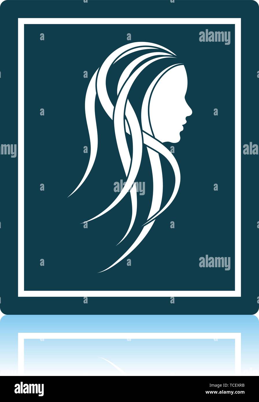 Portrait Art Icon. Shadow Reflection Design. Vector Illustration Stock ...