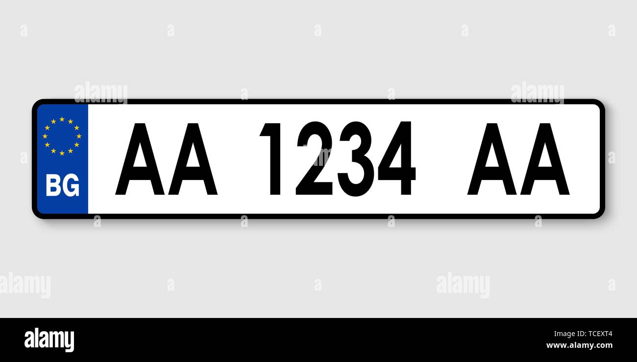 number plate. Vehicle registration plates of Bulgaria Stock Vector Image & Art Alamy