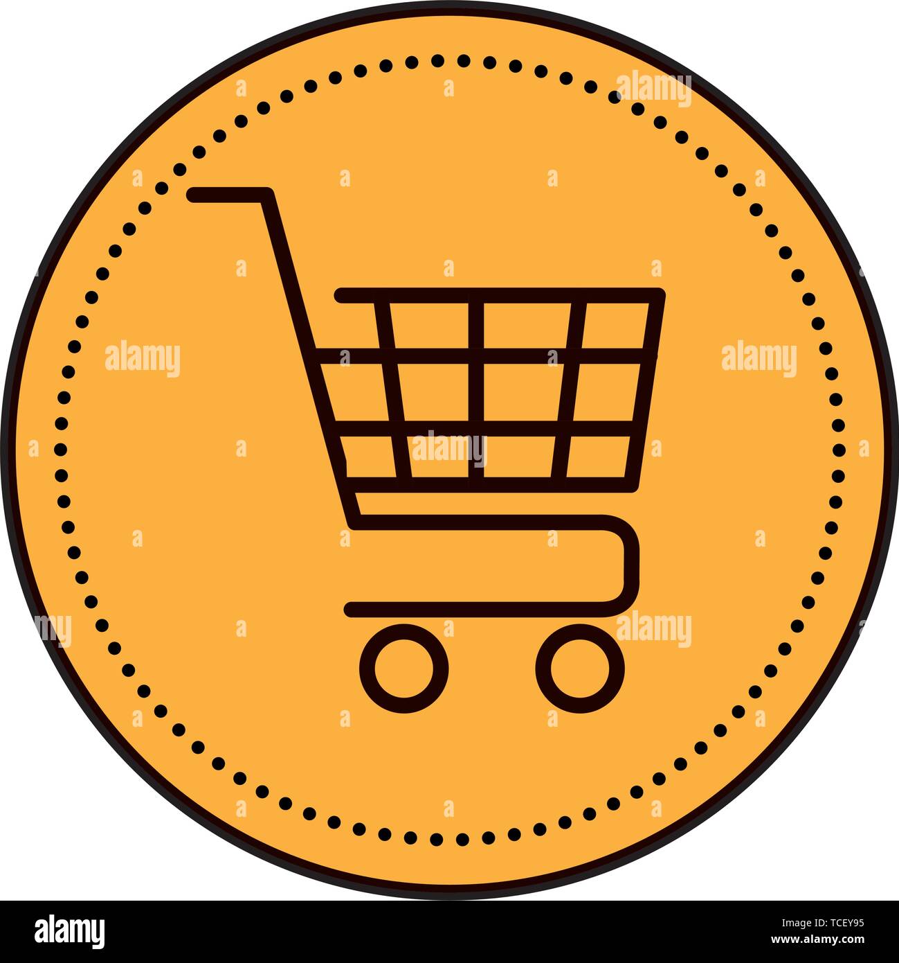 shopping cart commercial isolated icon Stock Vector Image & Art - Alamy