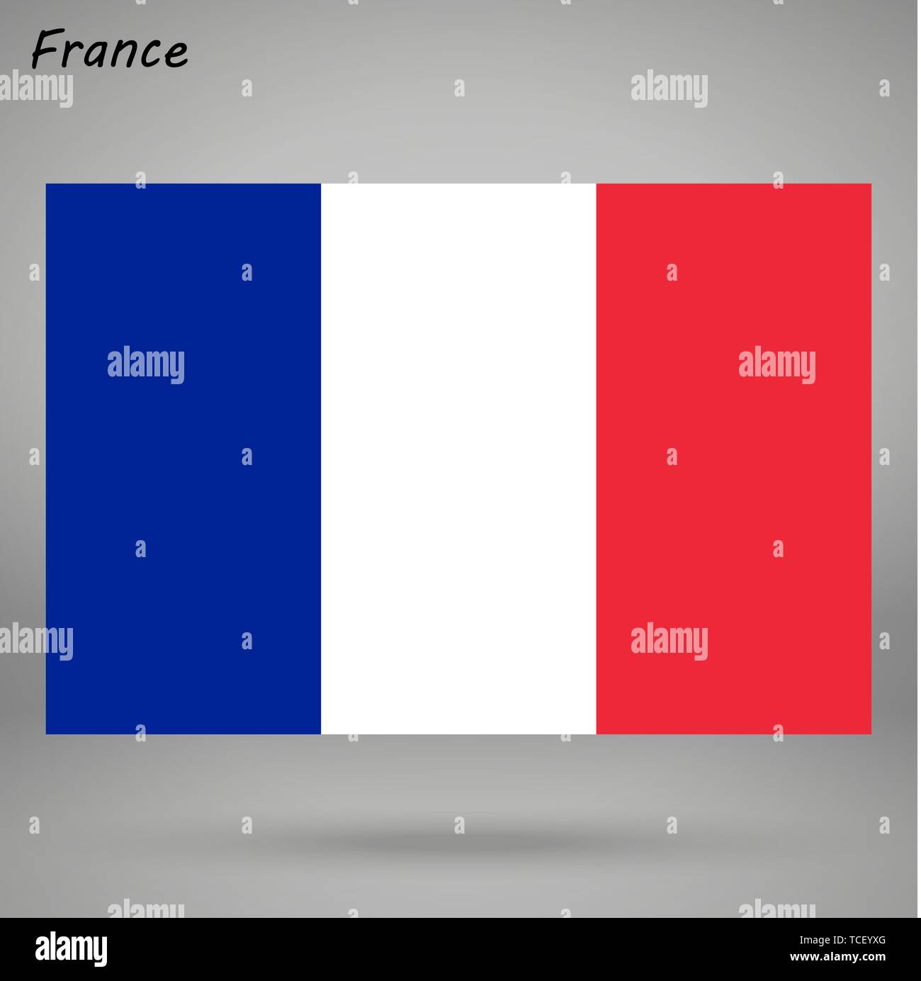 simple flag of France isolated on white background Stock Vector Image ...