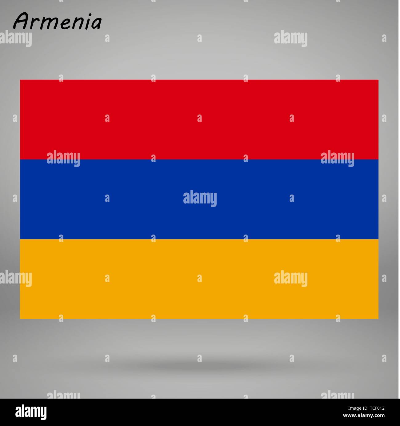 simple flag of Armenia isolated on white background Stock Vector Image ...